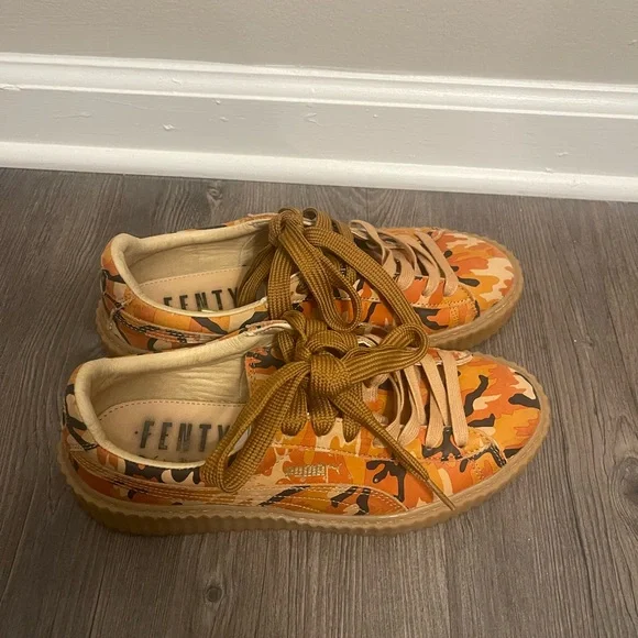 Puma x FENTY Orange Camo Creepers - Picture 3 of 6